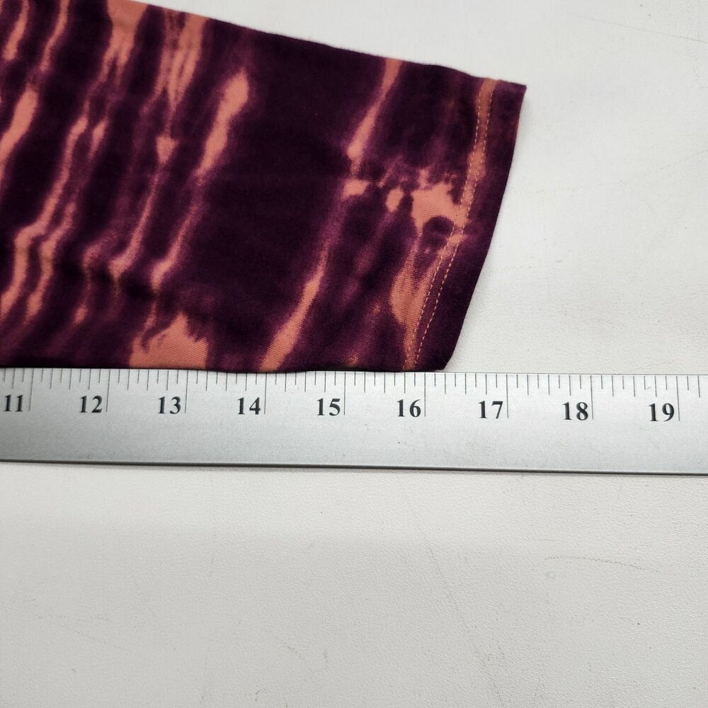 Terra and Sky Baby Doll Dress Womens 3X Tie Dye Purple Coral Keyhole Back Casual - Picture 9 of 9